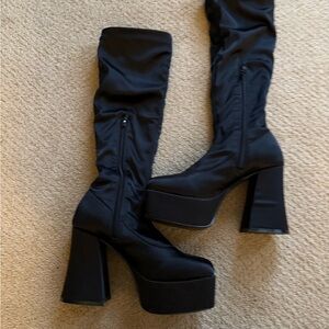 Dolls Kill Black Go Go Boots Size 6